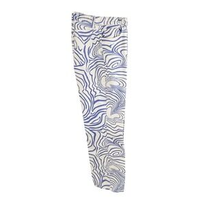 Zara Psychedelic Jeans Swirl High Rise Straight Leg Size 10